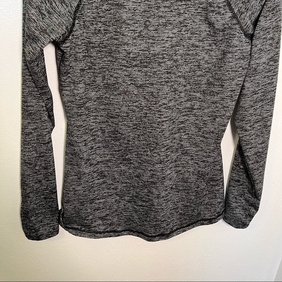 Old Navy Half Zip Running Pullover Soft Black Stripe - Picture 8 of 10